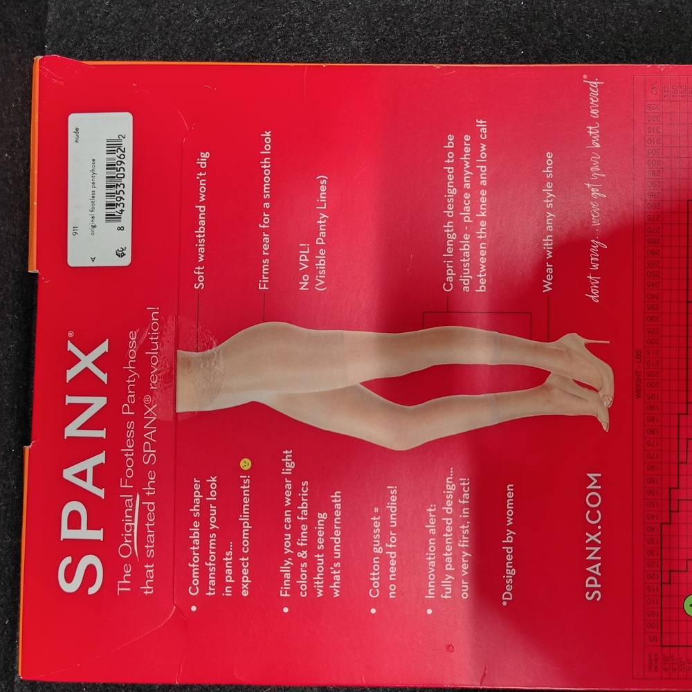 SPANX NWT THE ORIGINAL FOOTLESS PANTYHOSE POWER CAPRI NUDE SIZE A (95-125 lbs) - Picture 2 of 3